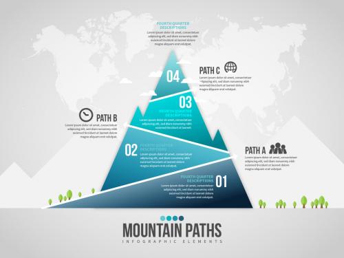 Mountain Paths Infographic Layout - 331259158