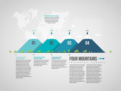 Four Mountains Infographic Layout - 331259193