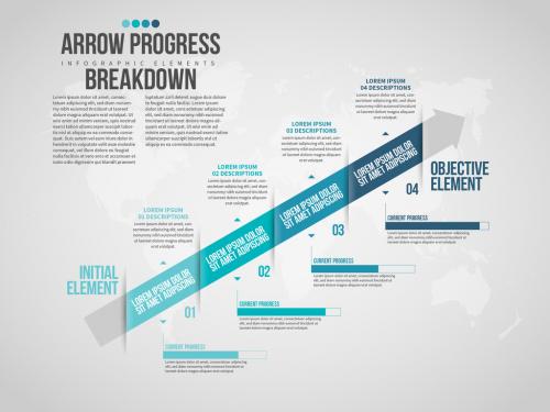 Arrow Progress Breakdown Infographic Layout - 331259275