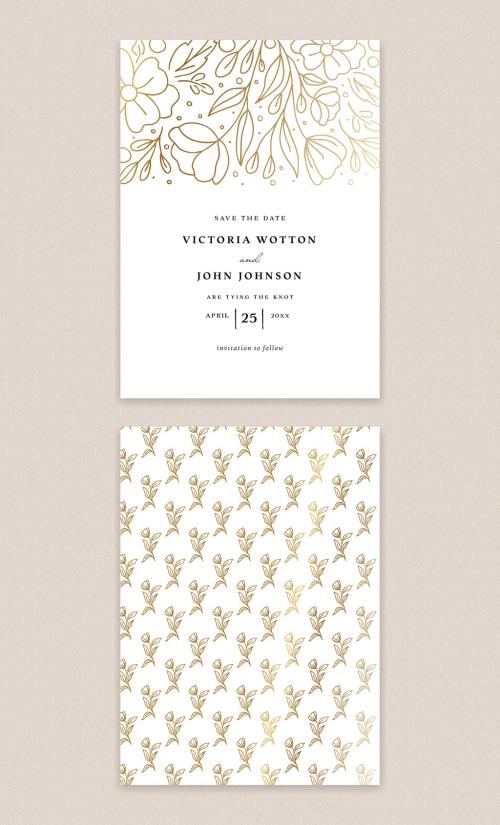 Boho Floral Save the Date Card - 331290397