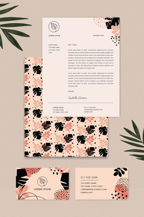 Tropical Business Stationary Set  - 331290415