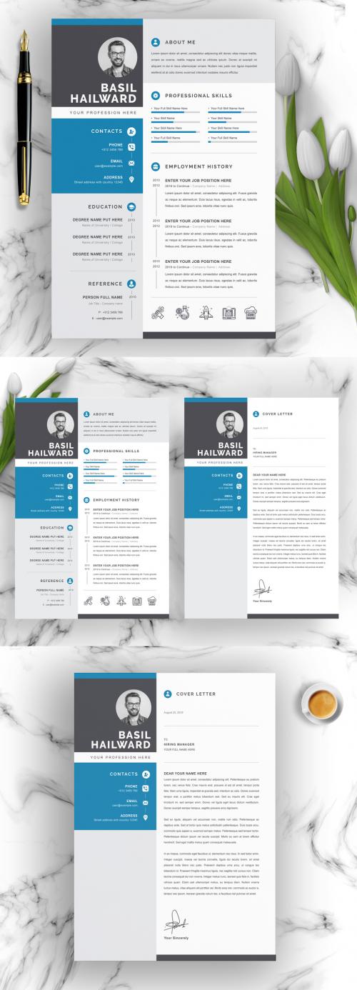 Dark Gray Sidebar Resume Layout - 331295716