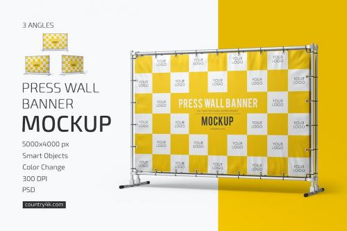 Press Wall Banner Mockup Set