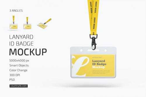 Lanyard ID Badge Mockup Set