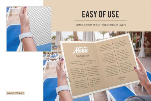 Bi-Fold Brochure Menu Mockup Set