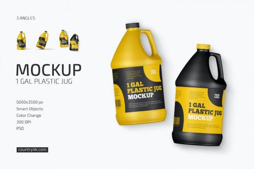 1 Gal Plastic Jug Mockup Set