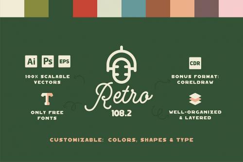 Retro Logo Templates and Badges