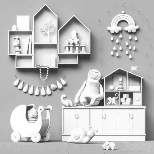 Toys and furniture set 95