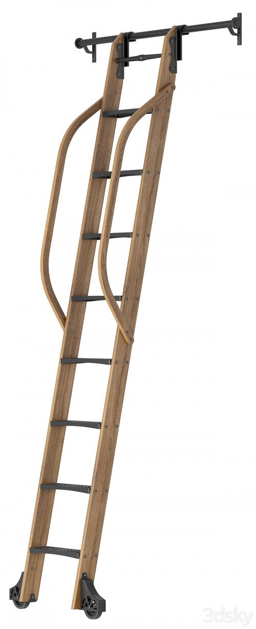 Custom Service Hardware Sliding Hook Library Ladder