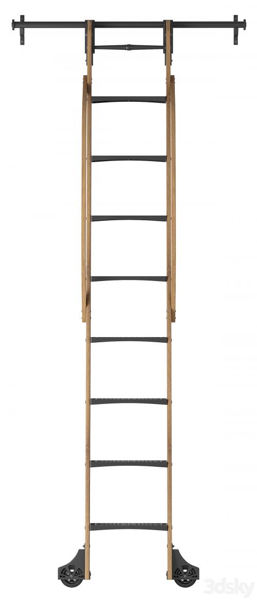 Custom Service Hardware Sliding Hook Library Ladder