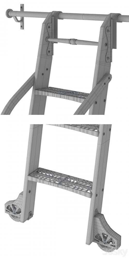 Custom Service Hardware Sliding Hook Library Ladder