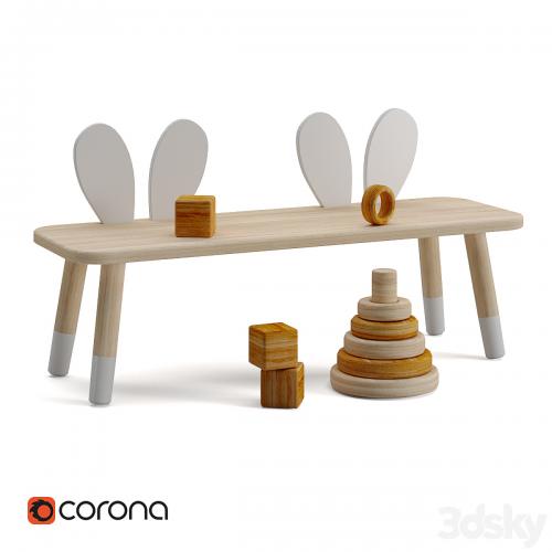 Zara Home Rabbit Kids Bench