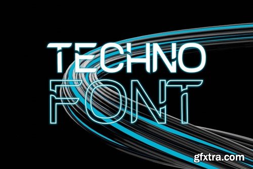 AeroTechno Futuristic Font BU8RH6Z