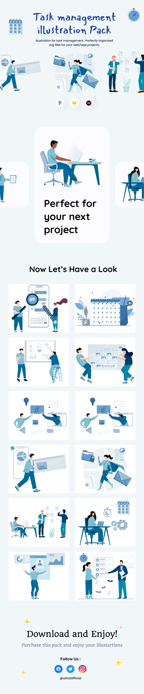 UIHut - Task Management Illustration Pack - 16699