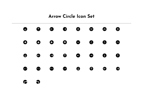 UIHut - Arrow Circle Icon Set - 16946