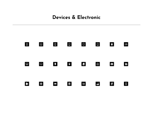 UIHut - Devices & Electronic Icon Set - 16958