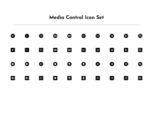 UIHut - Media Control Icons - 16961