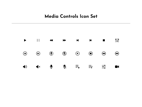 UIHut - Media Control Icon Set - 16962