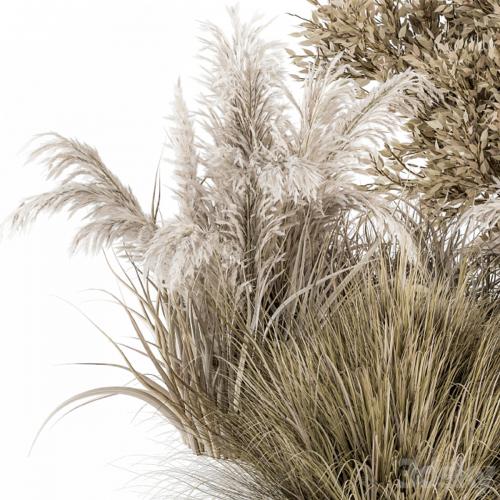 Dried Wild Plants Bush - Bush Set 36