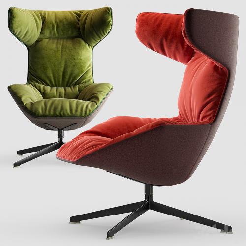 Moroso Take A Line For A Walk Swivel Armchair