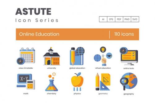 Deeezy - 110 Online Education Icons | Astute