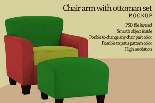 Deeezy - Chair Arm with Ottoman Mock-up