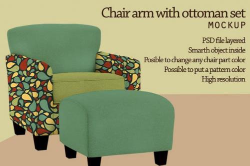 Deeezy - Chair Arm with Ottoman Mock-up