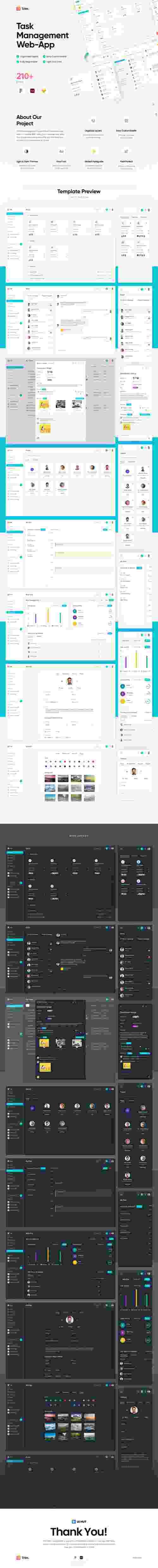 UIHut - Task Management Web App UI Kit - 17253