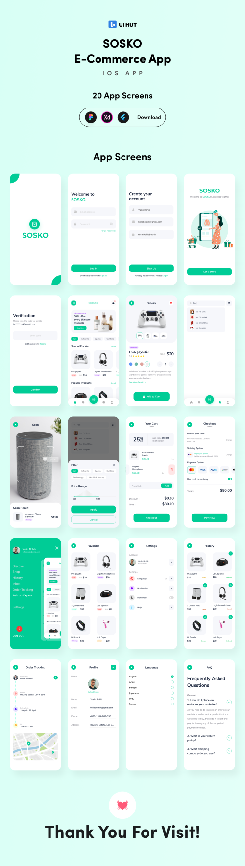 UIHut - SUSKO Ecommerce App UI Kit - 10692