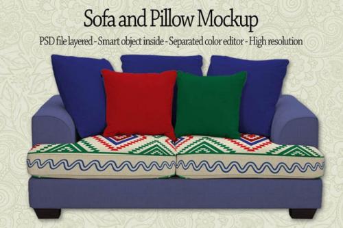 Deeezy - Sofa and pillow Mock-up