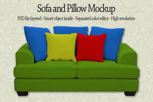 Deeezy - Sofa and pillow Mock-up