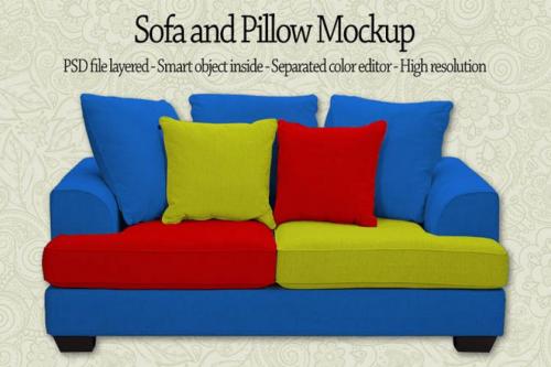 Deeezy - Sofa and pillow Mock-up