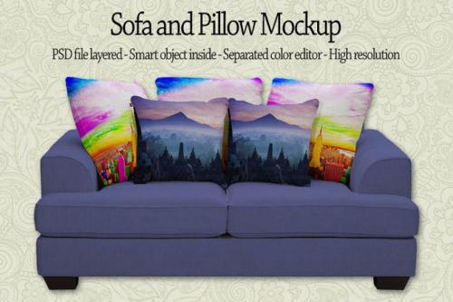 Deeezy - Sofa and pillow Mock-up