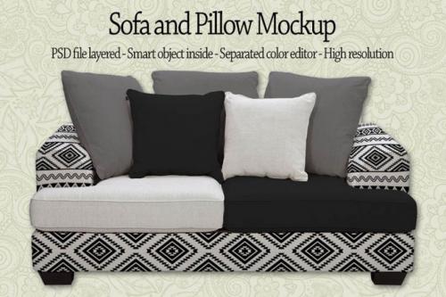 Deeezy - Sofa and pillow Mock-up