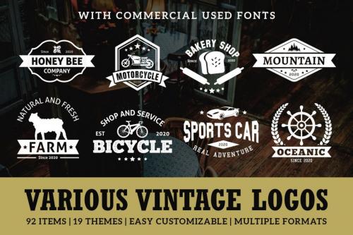 Deeezy -  Various Vintage Logo Template Bundle