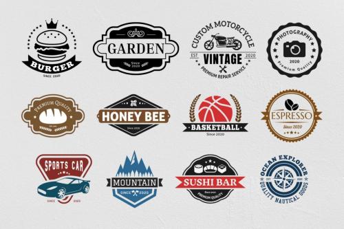 Deeezy - Various Vintage Logo Template Bundle