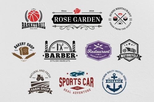 Deeezy - Various Vintage Logo Template Bundle