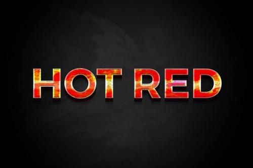 Deeezy - Hot Red 3d text effect template