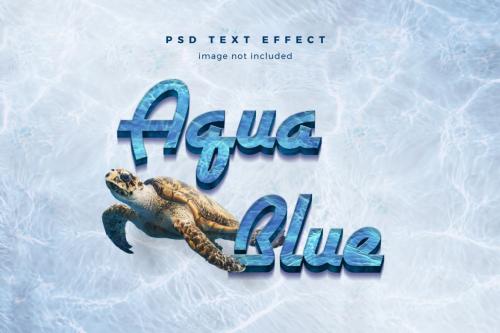 Deeezy - Aqua Blue 3d text effect template