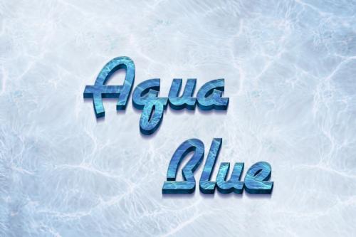 Deeezy - Aqua Blue 3d text effect template