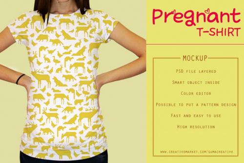 Deeezy - Pregnant T-shirt Mock-up Vr2