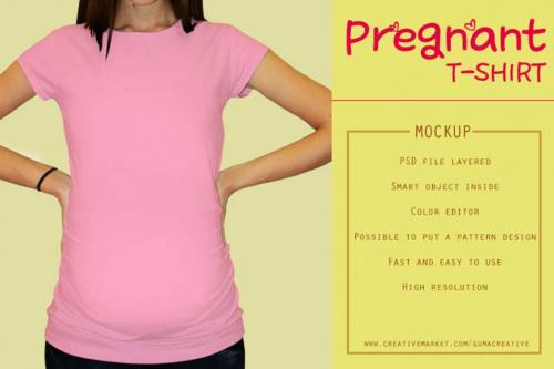 Deeezy - Pregnant T-shirt Mock-up Vr2