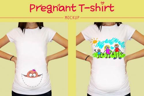 Deeezy - Pregnant T-shirt Mock-up Vr2