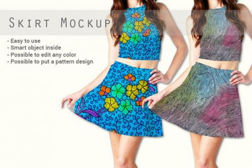 Deeezy - Women Mini Skirt and Dress Mock-up