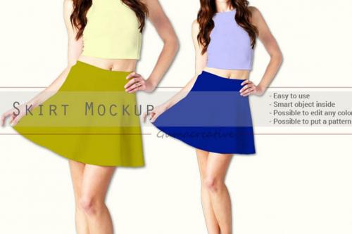 Deeezy - Women Mini Skirt and Dress Mock-up