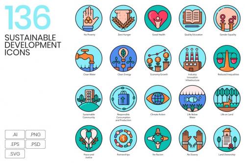 Deeezy - 136 Sustainable Development Icons | Aesthetic