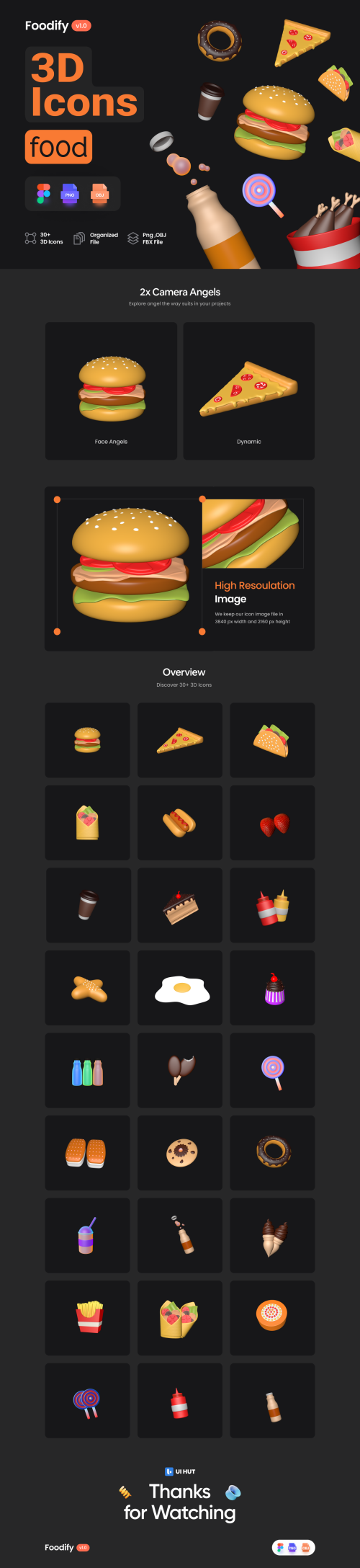 UIHut - Foodify 3D Food Icons - 18702