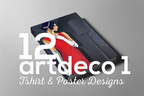 Deeezy - ArtDeco Poster T-shirt Set 1