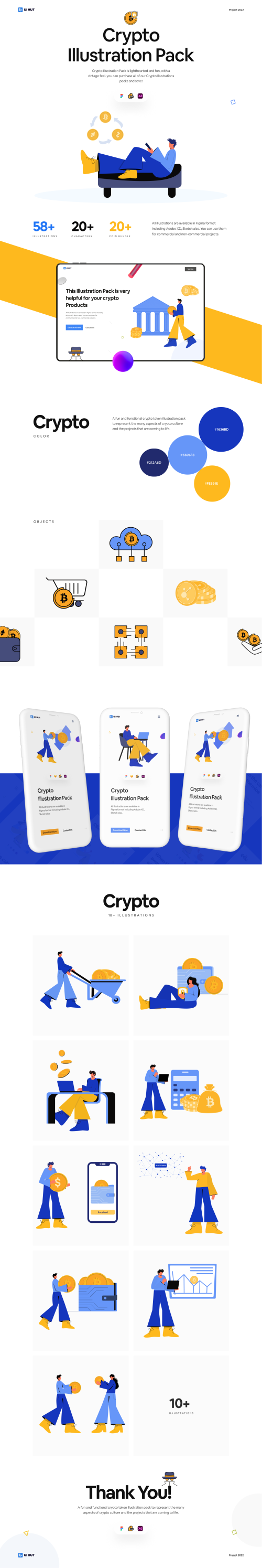 UIHut - Cryptoma Cryptocurrency illustration Pack - 19168