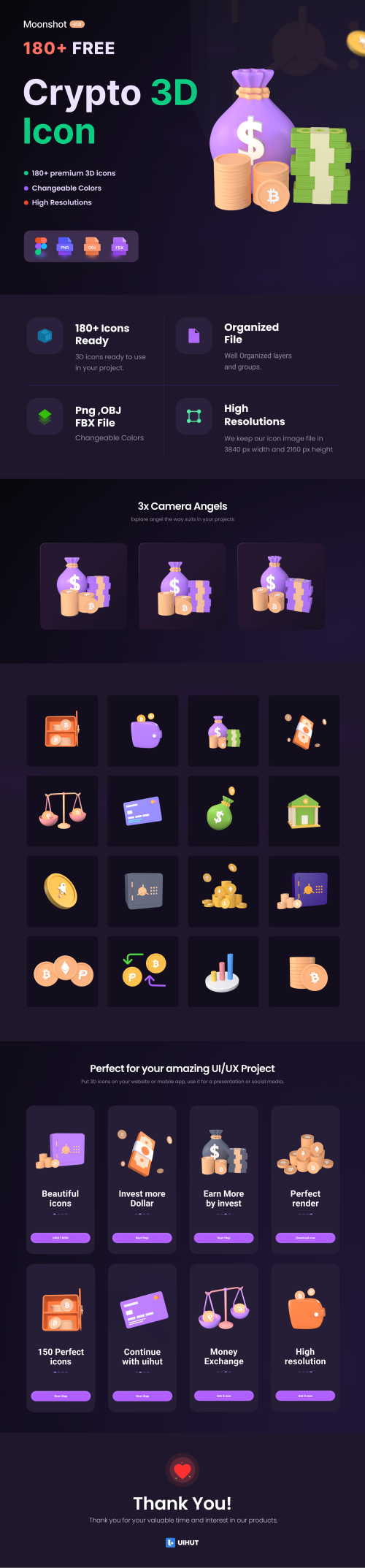 UIHut - Crypto assets 3D Icons - 19233